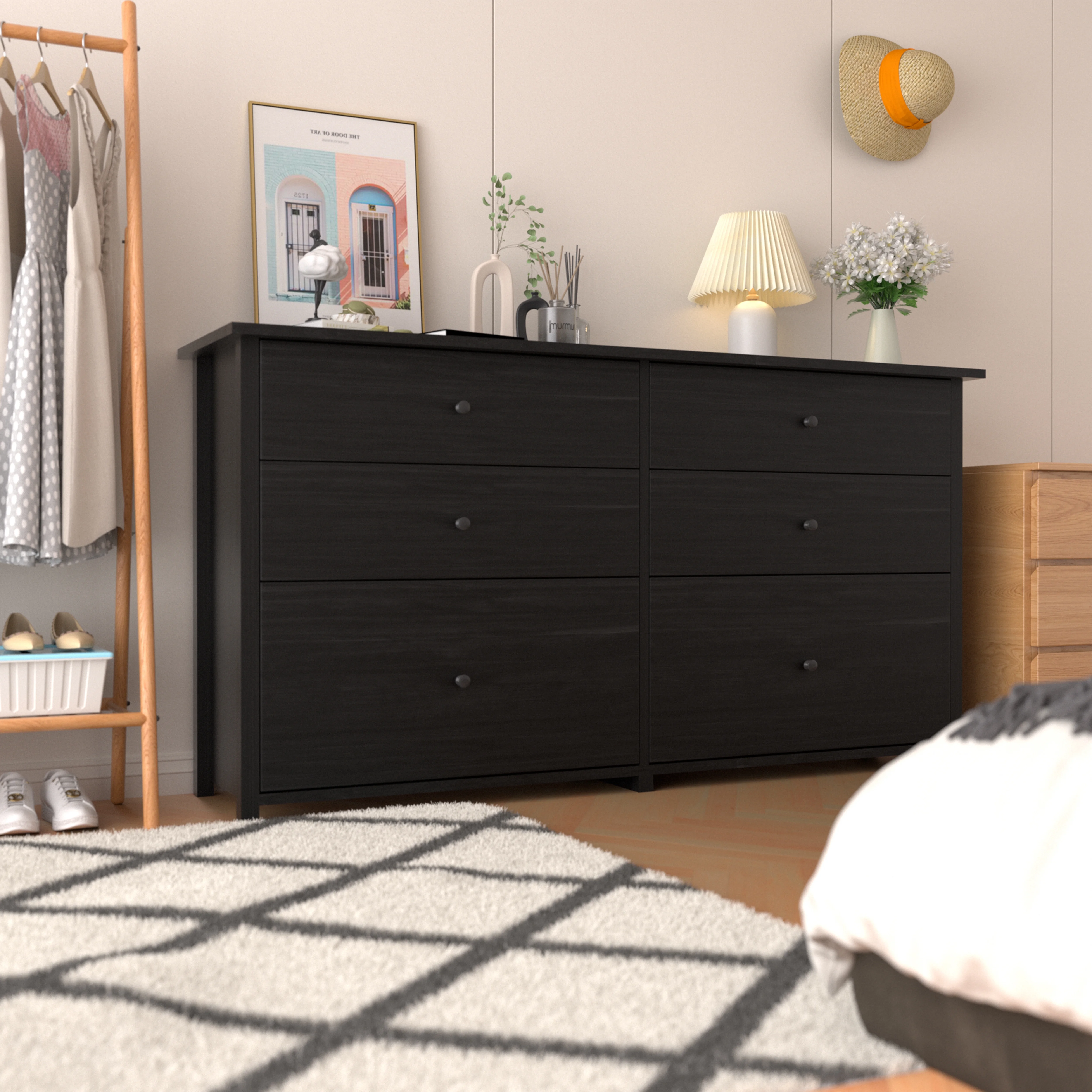 VEIKOUS Oversized 5-Drawer Dresser Chest, Large Storage Dresser for Bedroom Storage, Oak - Image 36