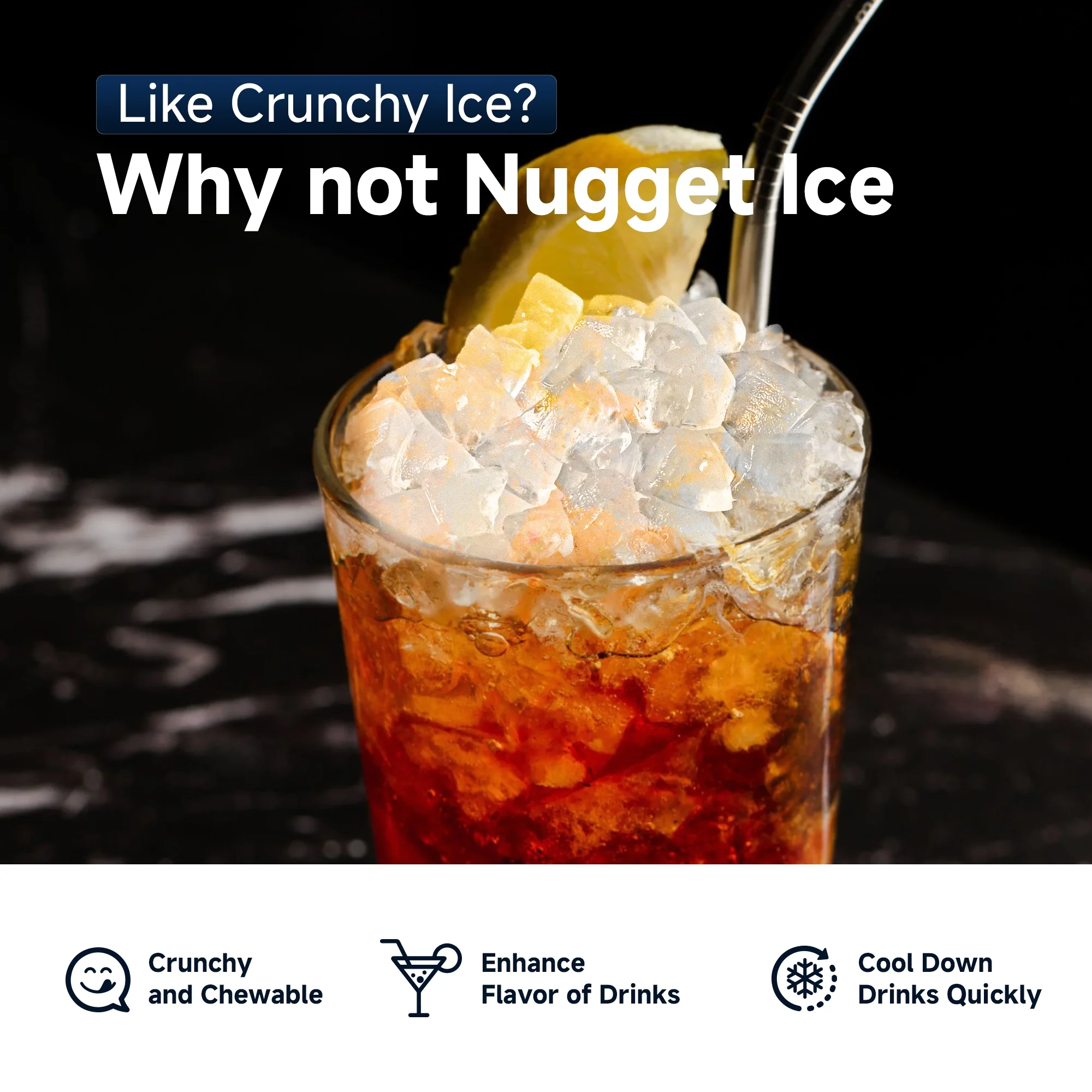 EUHOMY 34.5 lbs Nugget Ice Maker Portable Countertop, Ice Maker Machine with Self Cleaning - Image 5