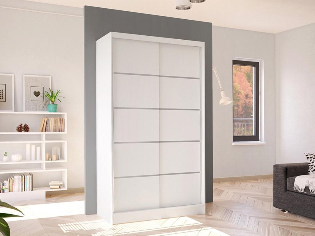 Armario Nestliq 168 - Blanco - 200x100x58cm - Puertas de armario Correderas