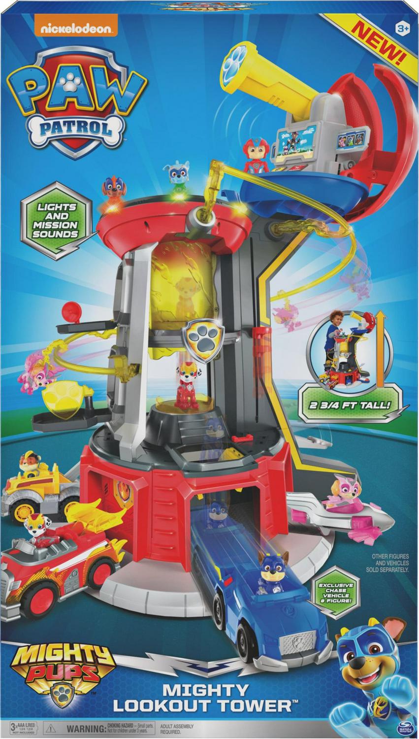 PAW Patrol Mighty Pups Super PAWs Lookout Tower Playset with Lights and Sound - Image 2