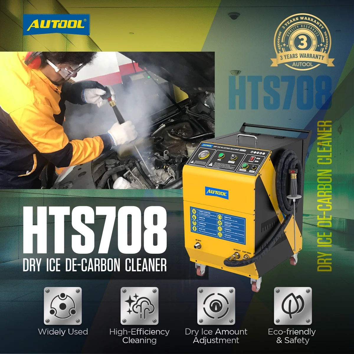 AUTOOL Automotive Dry Ice Cleaning Machine Car Engine Throttle Carbon Deposit Cleaner Exhaust Pipe Pressure Washer 110V/220V Dry Ice Blasting Clean Machine for All Cars, HTS705 - Image 15