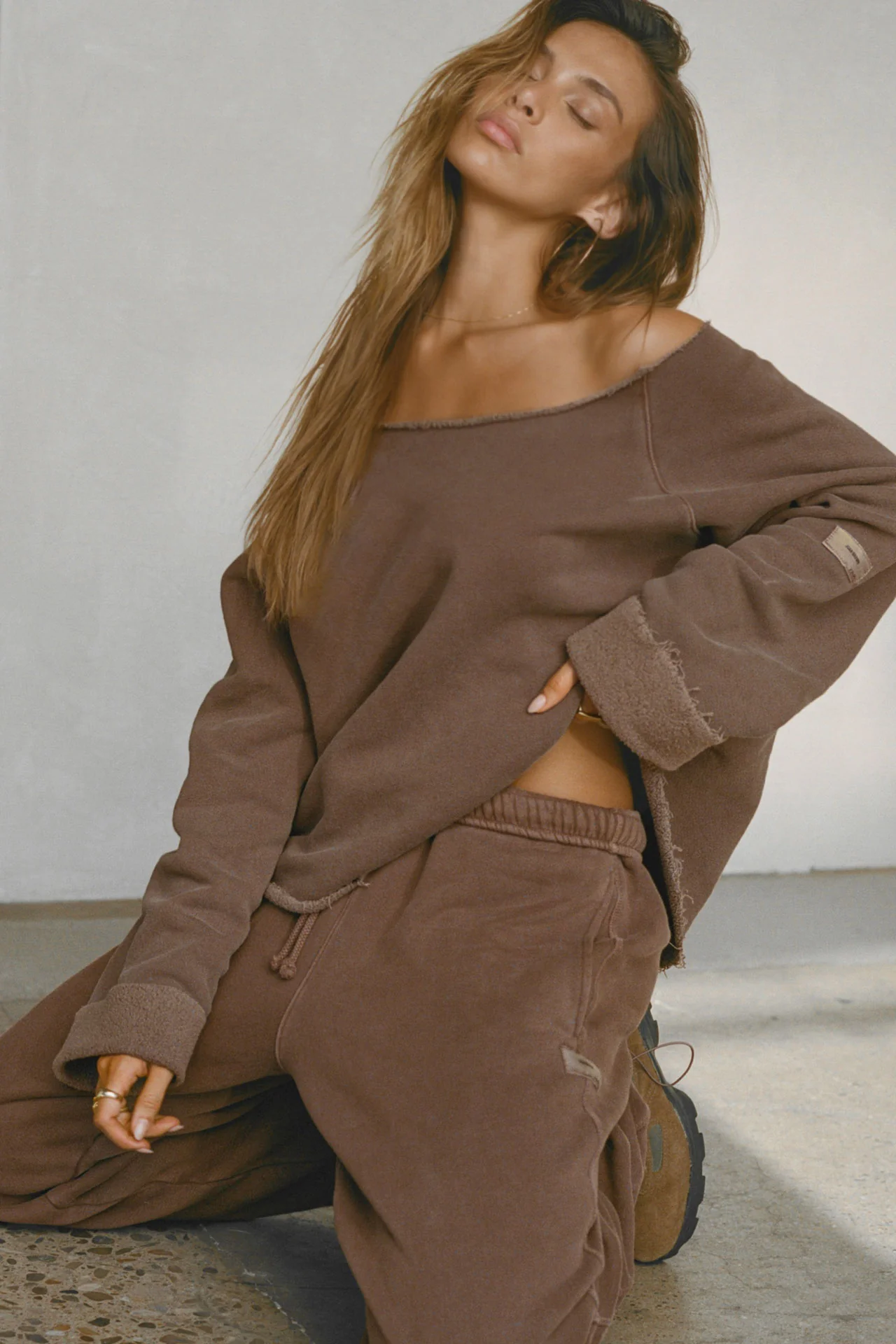 Slouchy Pullover Sweatshirt