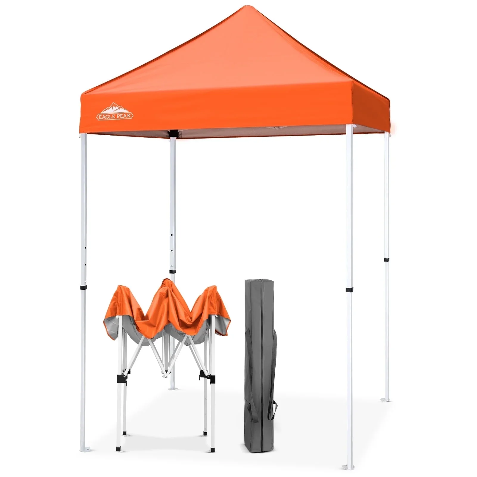 EAGLE PEAK 5x5 Pop up Canopy Tent Instant Outdoor Canopy Easy Set - up Straight Leg Folding Shelter（blue）