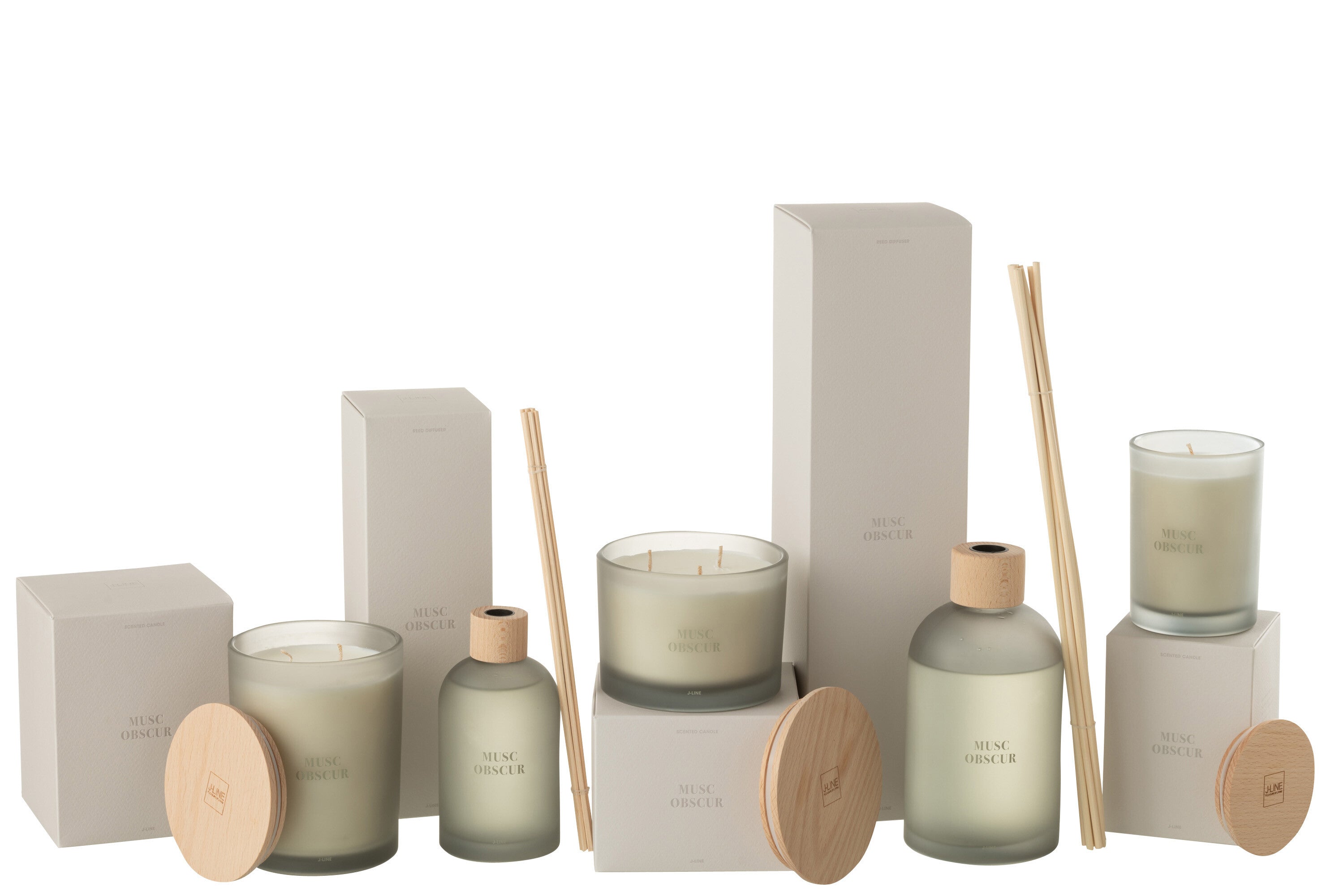 J-Line geurstokjes Accords Essentiels - Musc Obscur - blauw