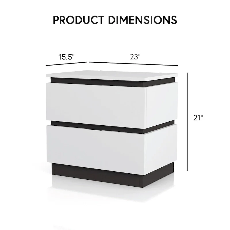 Conjira Modern 4-Piece White Wood Bedroom Storage Set by Furniture of America
