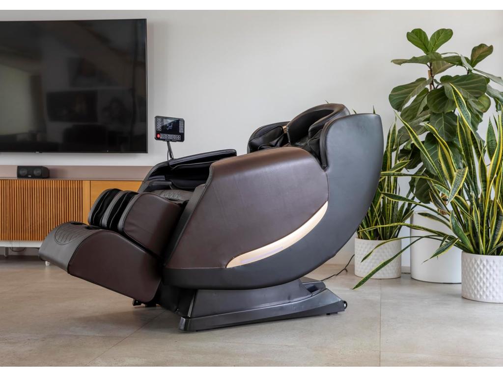 Sillón eléctrico Masaje Sillón Gravedad Cero de Polipiel - Bluetooth Música - Masajeador Temporizador - Presoterapia
