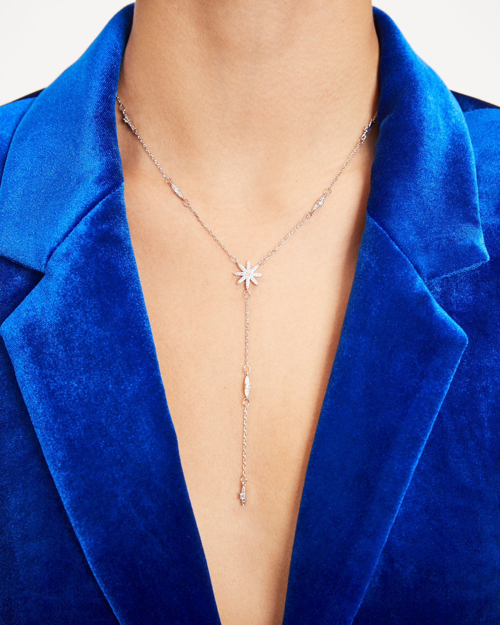 Luna Lariat Necklace - Silver - Se7enfashion