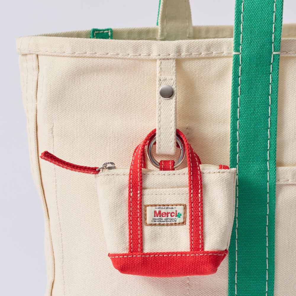 Merci - Porte Monnaie Candide Charm - Ecru & Rouge