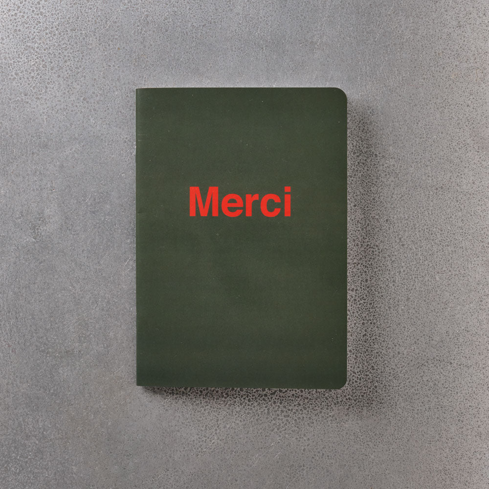 Carnet Merci - Kaki et Rouge