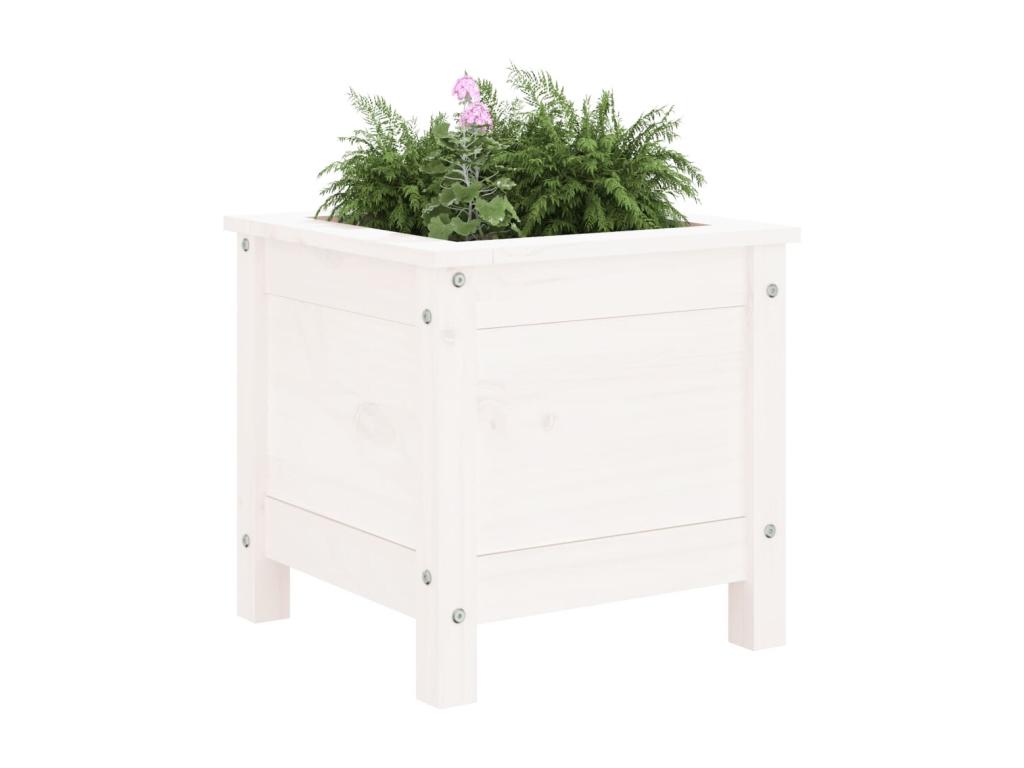 Decoratodo madera maciza de pino blanco 40x40x39 cm