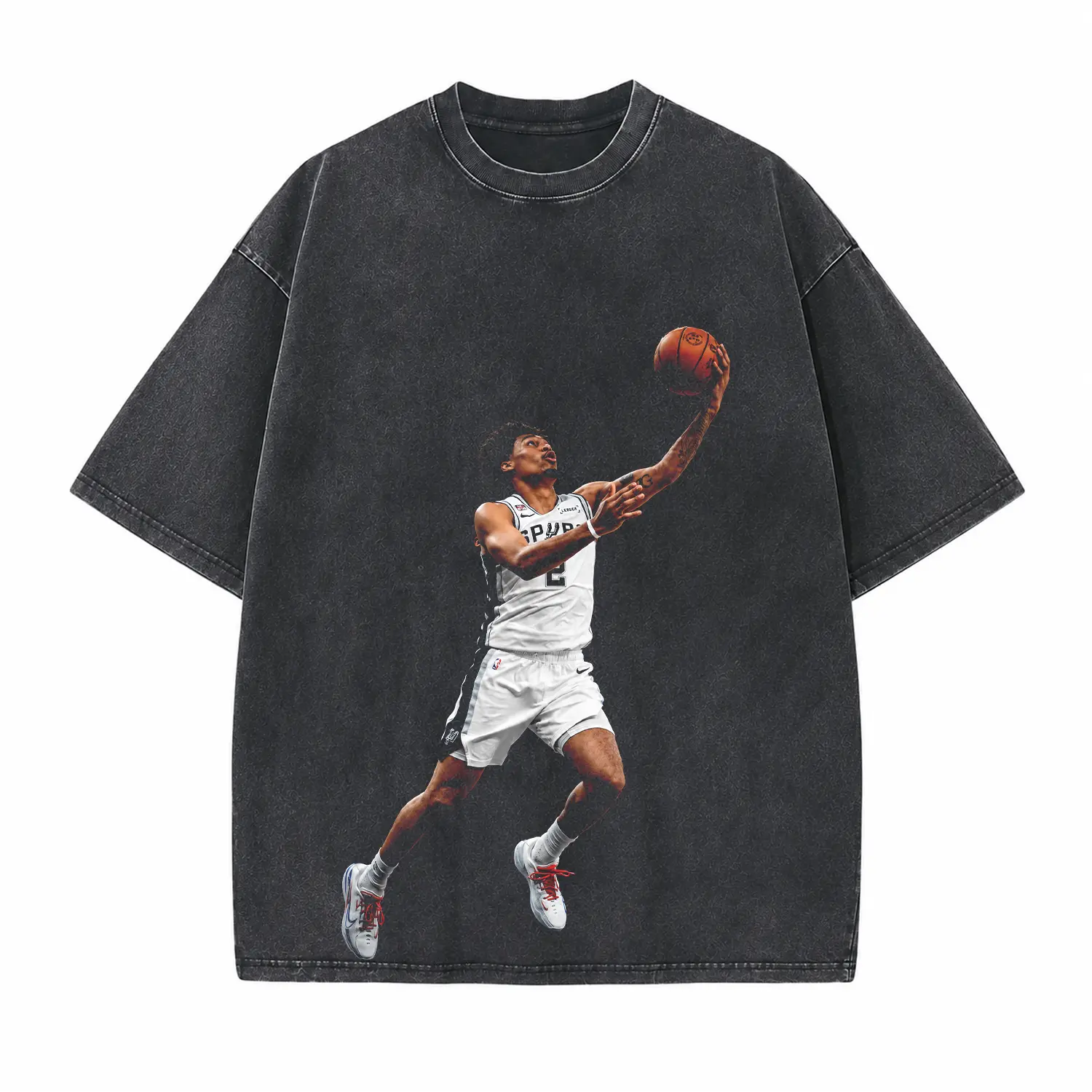 Castle, No. 5 Guard, Texas Rookie Printed Unisex Washed T-Shirt
