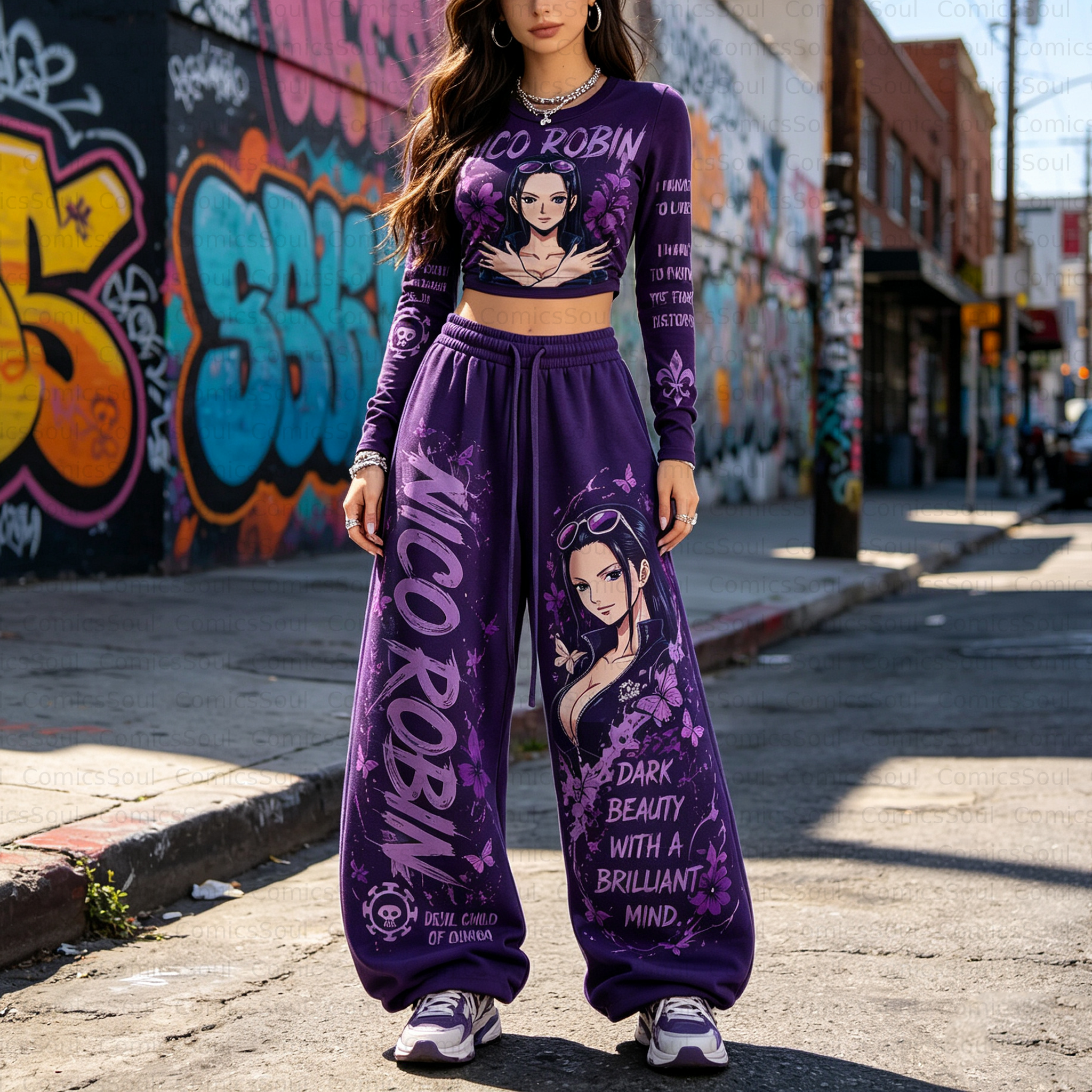 One Piece Long-Sleeve Top And Elastic Pants Set 3051044 TeeThreads Sustain the Scene with Custom Apparel