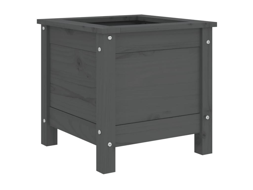 Decoratodo gris 40x40x39 cm madera maciza de pino