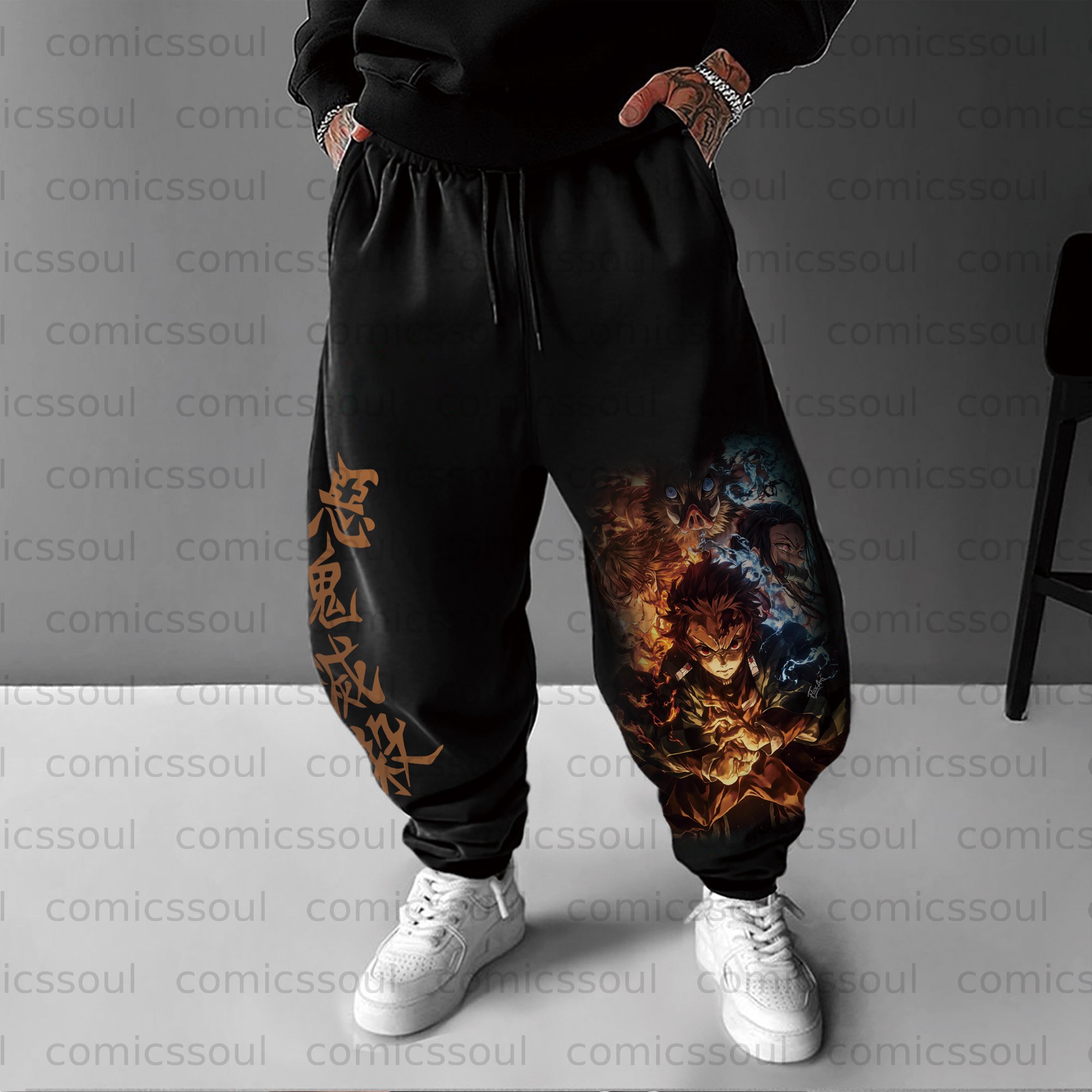 Unisex Anime Inspired Vintage Pants