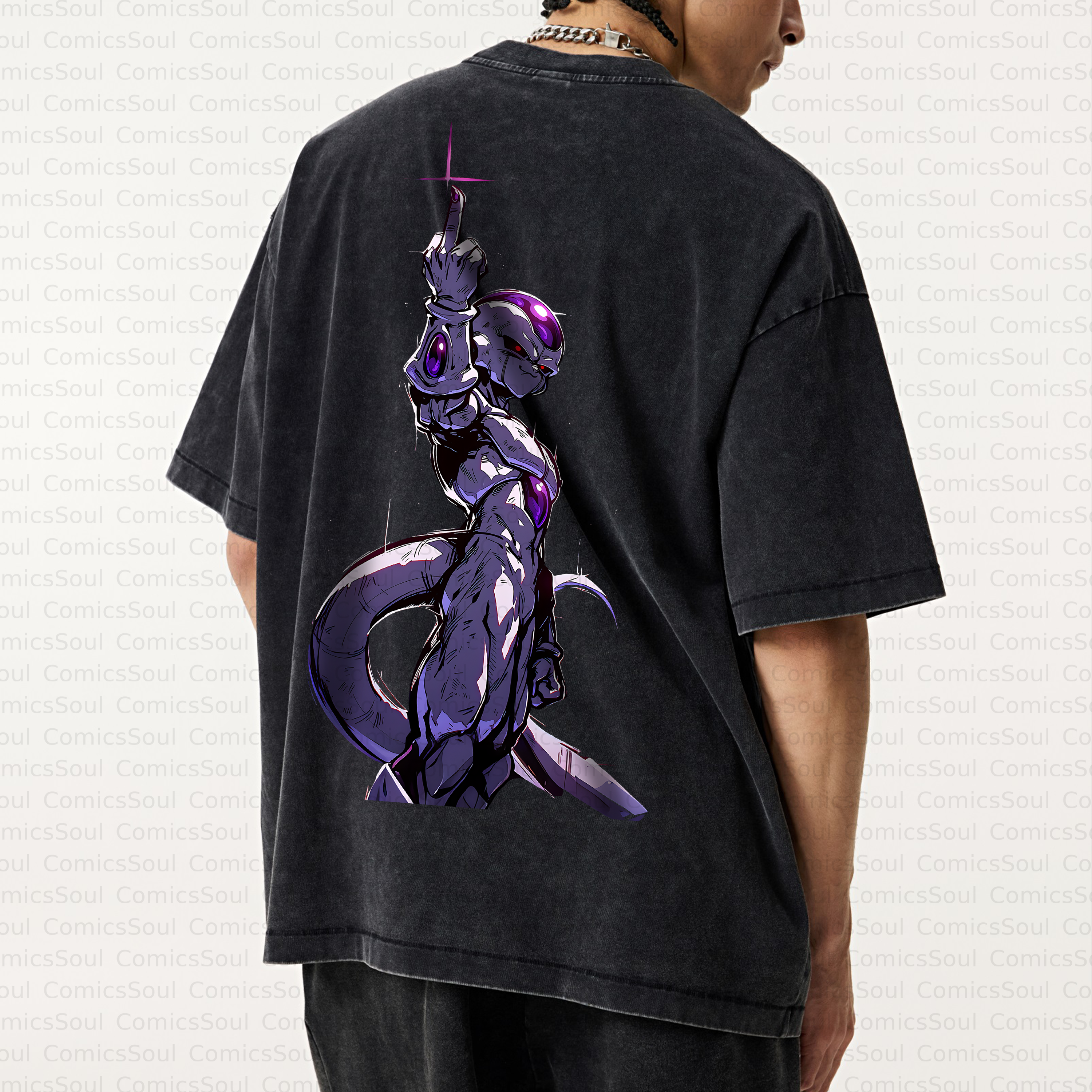 Unisex Anime Inspired Vintage Washed T-Shirt
