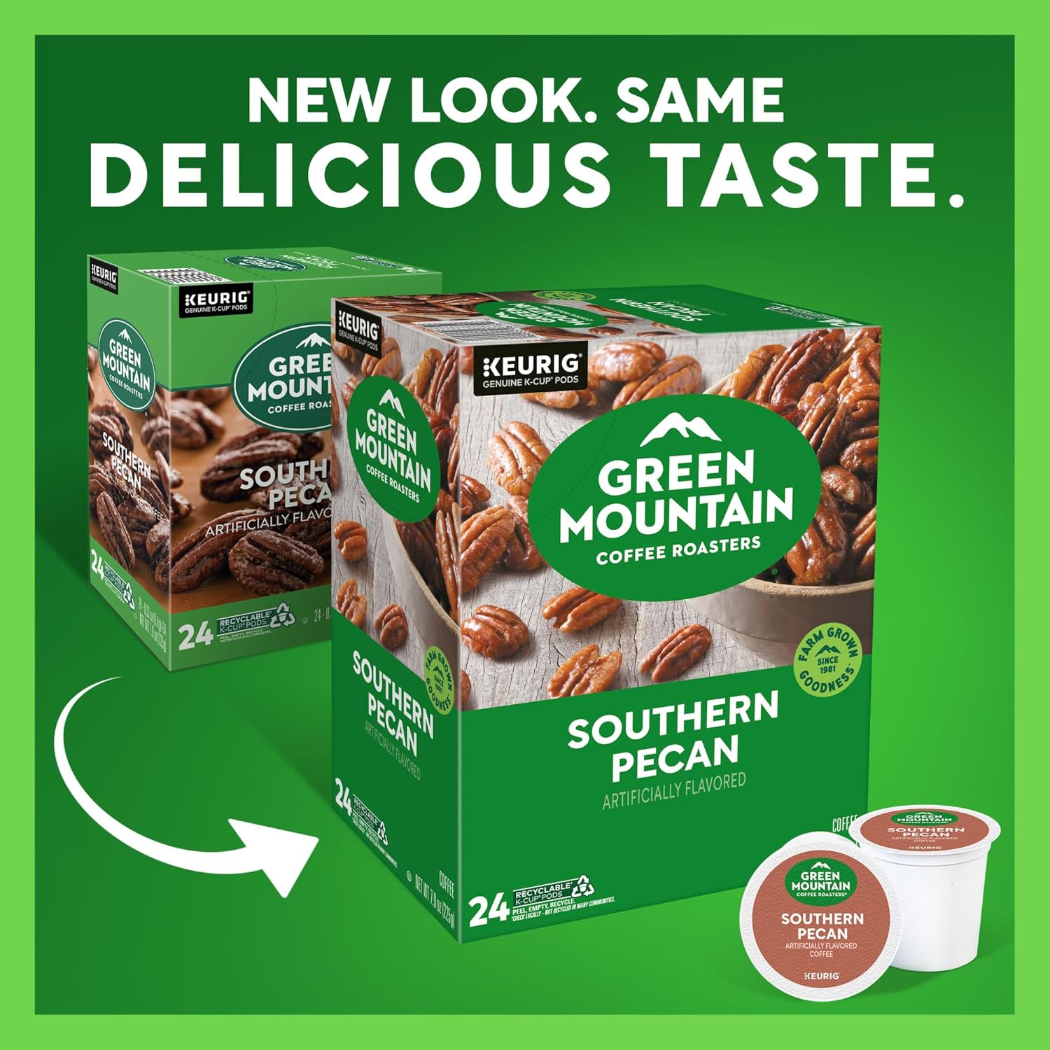 Green Mountain Coffee Roasters Southern Pecan Keurig Single-Serve K-Cup pods. Light Roast Coffee. 96 Count