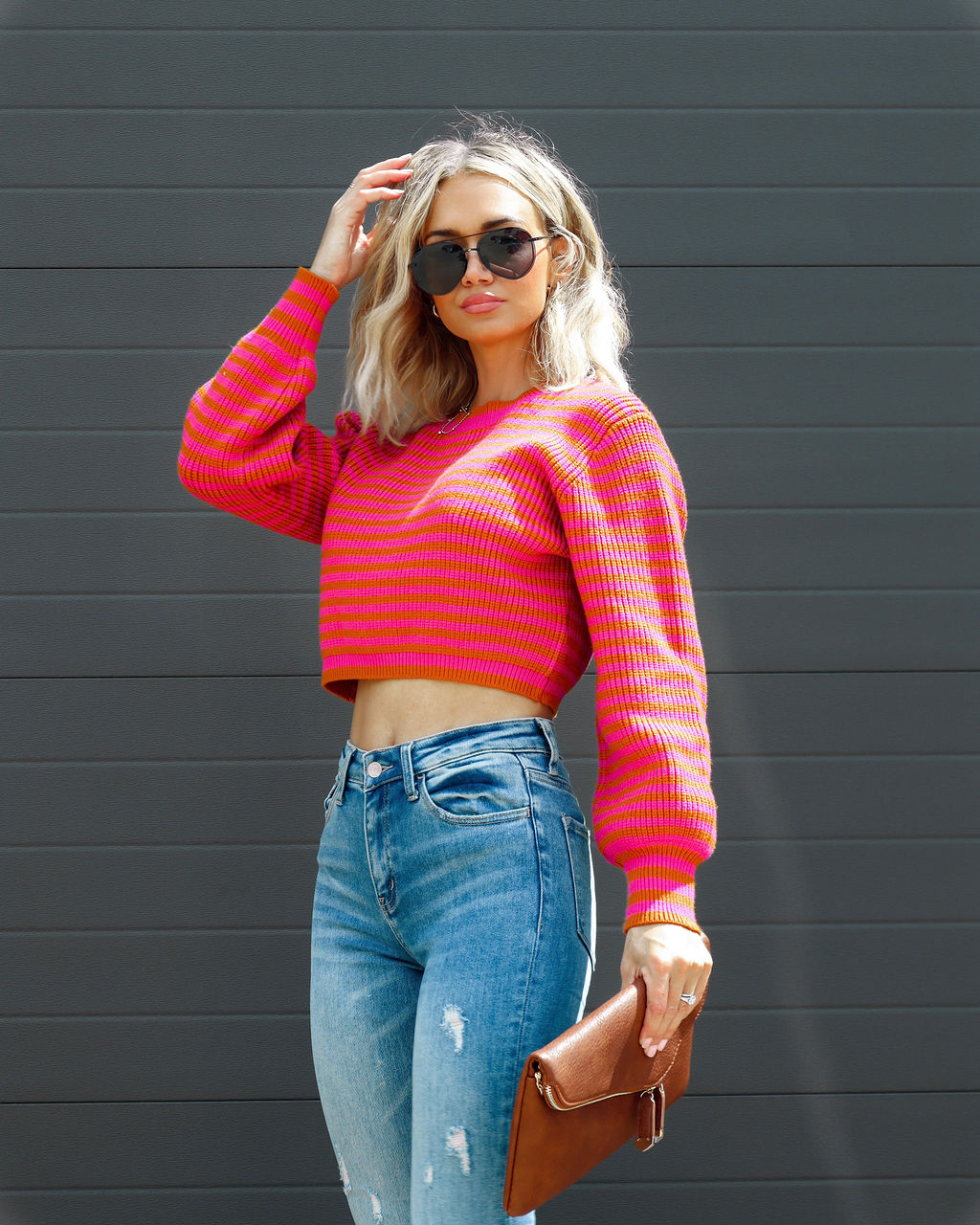 Halsey Knit Striped Pullover Sweater - SALE - Se7enfashion