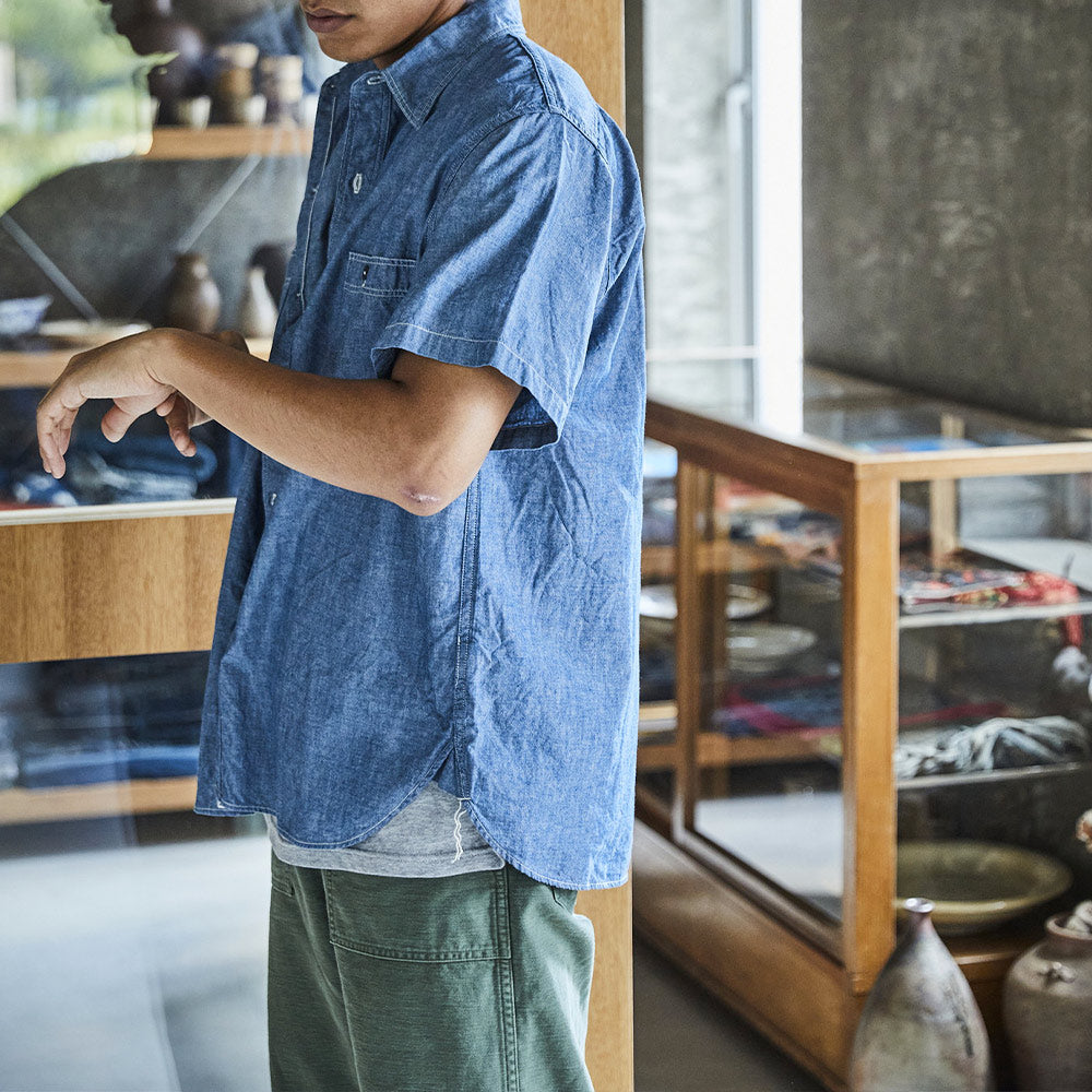 OrSlow - Chemise Chambray Work - Bleu