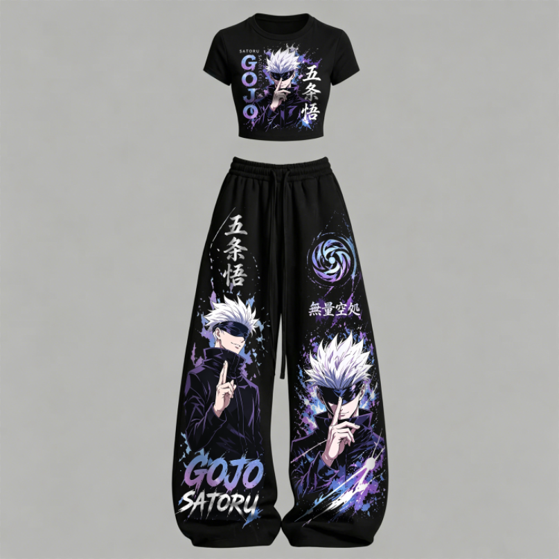 Jujutsu Kaisen T-Shirt  & Elasticated Trousers Two-Piece Set