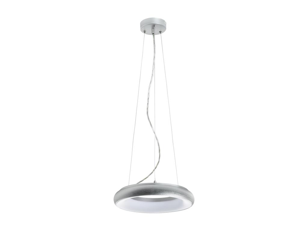 Lámapra de techo FRED estilo moderno - D. 40 cm - circular - LED SMD 35W - 2940Y 3K - 120º Y 125º - IP40 - aluminio y policarbonato opal - gris