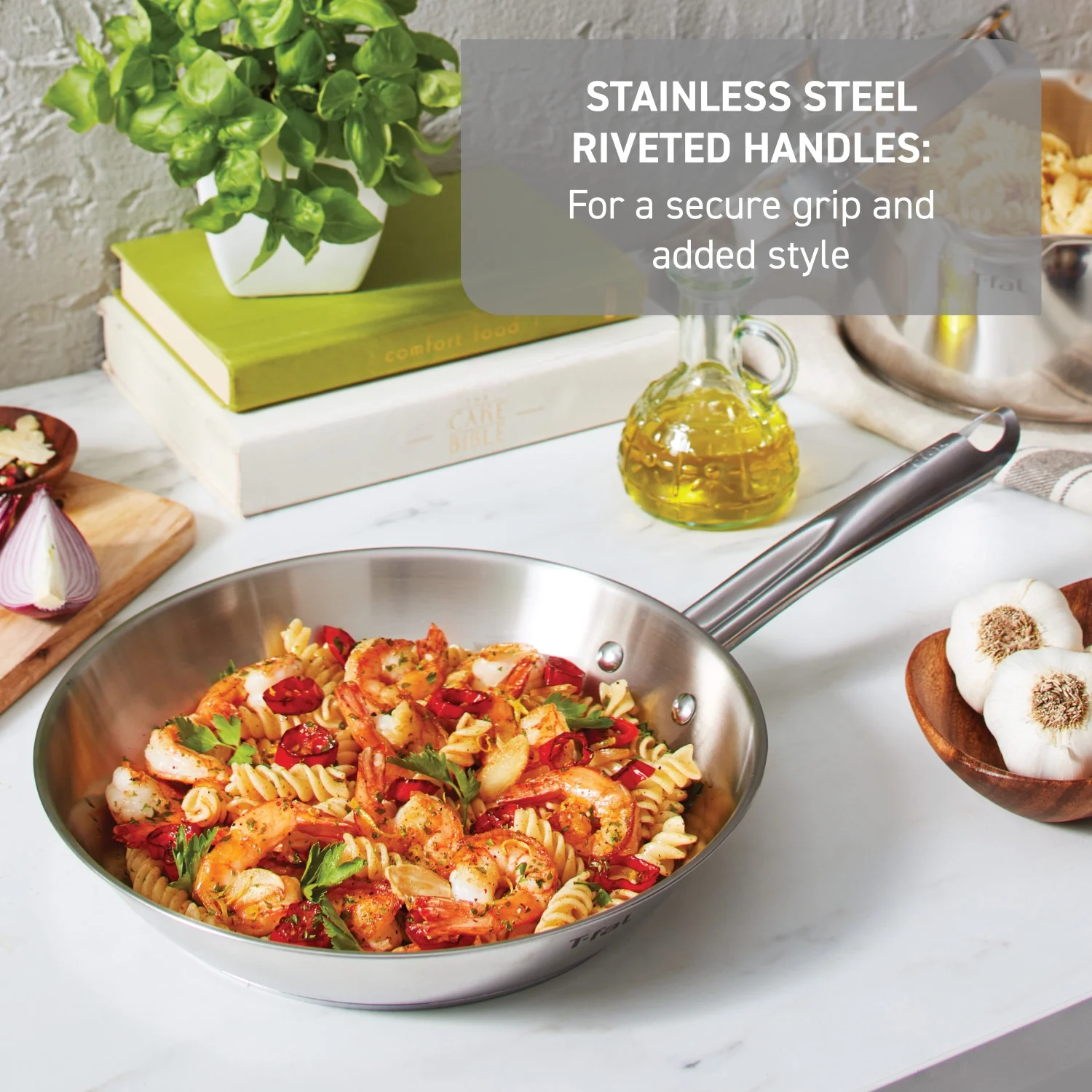 T-fal Cook & Strain Stainless Steel Cookware Set, 14 piece Set - Image 16