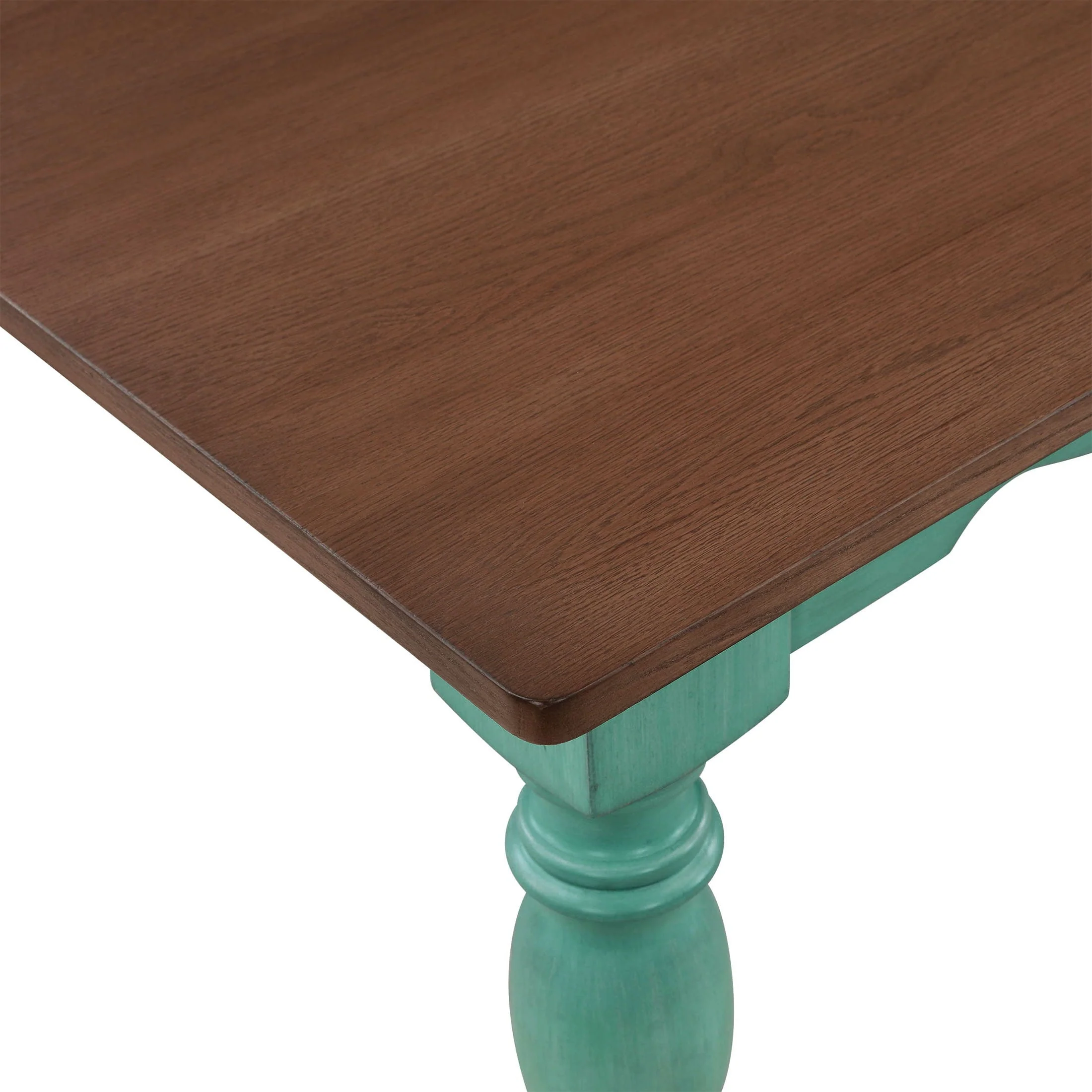 The Pioneer Woman Dining Table Made With Solid Wood Frame, Teal - Image 9