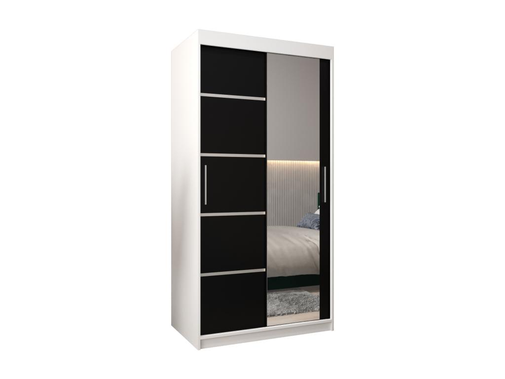 ARMARIO Nestleano 2 DE PUERTAS CORREDERAS 200/100/62 2 puertas blanco/negro