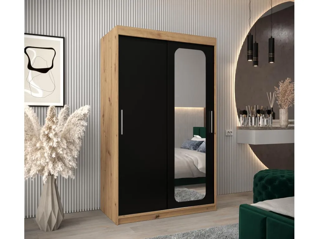 ARMARIO Andreuworldcasa T2 DE PUERTAS CORREDERAS 200/120/62 2 puertas (artisan/negro)