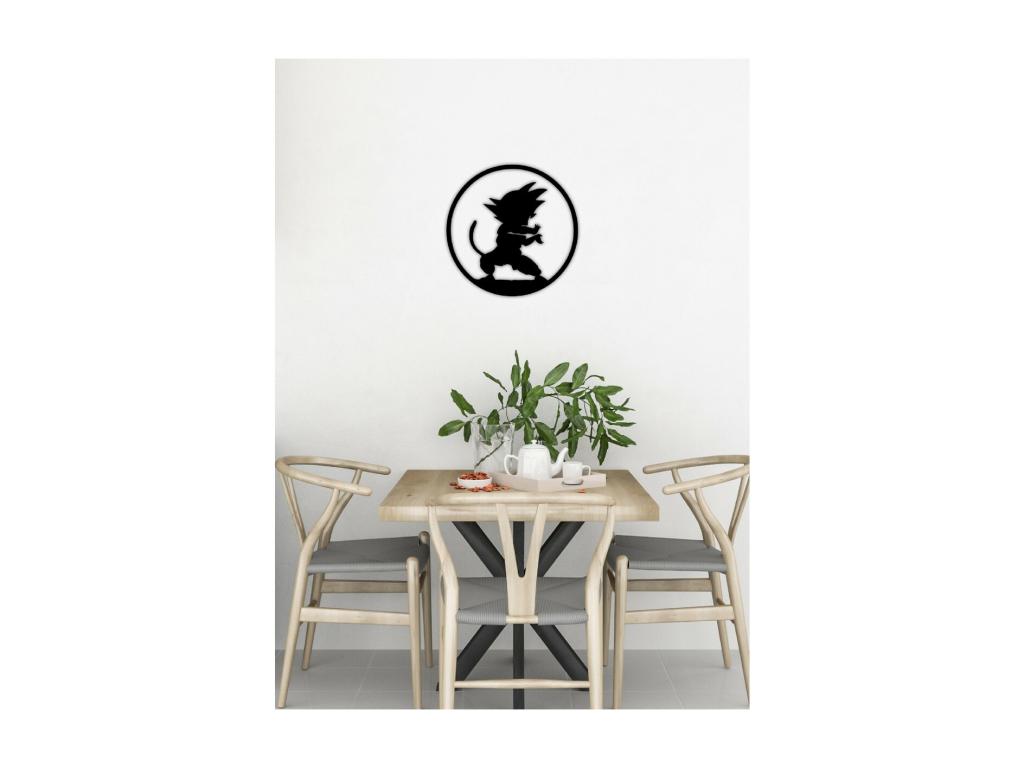 Decoración de Metal Dragon ball 8 decoracion metalica, Negro, 50x1,5x50 cm, Lujodec
