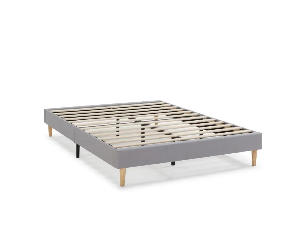 Base tapizada Nidovia 150x190 cm tono gris claro egn1268829