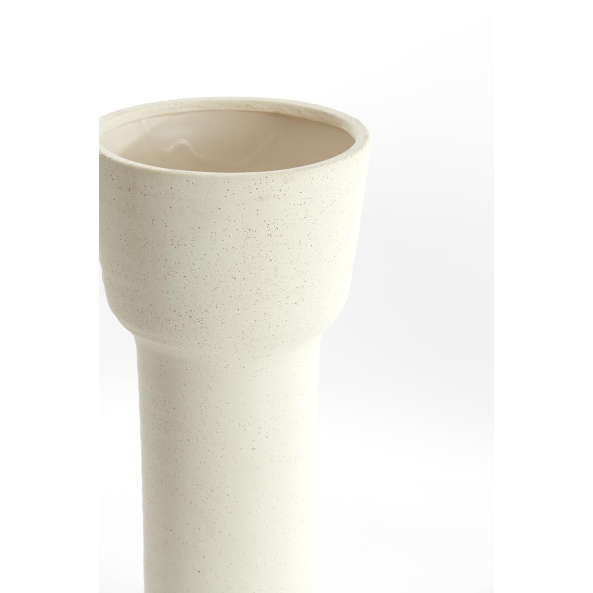 Light & Living - Alsacia vaas deco Ø19x38 cm - keramiek mat crème
