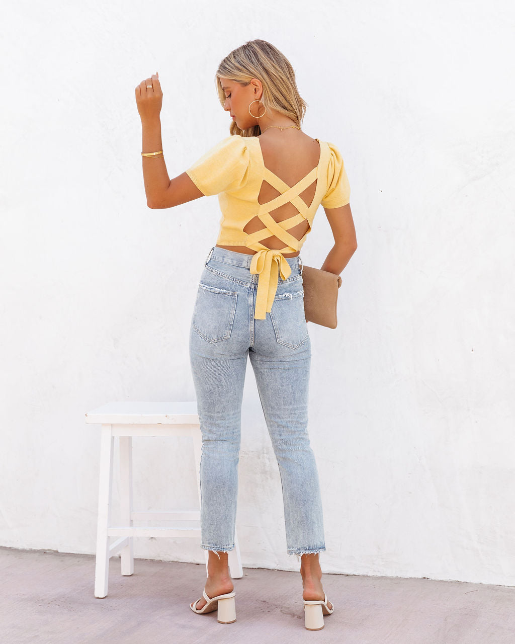Thalie Knit Crop Top - Yellow - FINAL SALE - Se7enfashion
