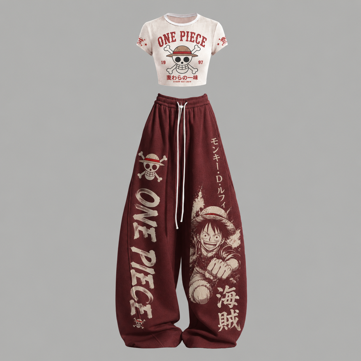 One Piece Top & Elasticated Trousers Two-Piece Set