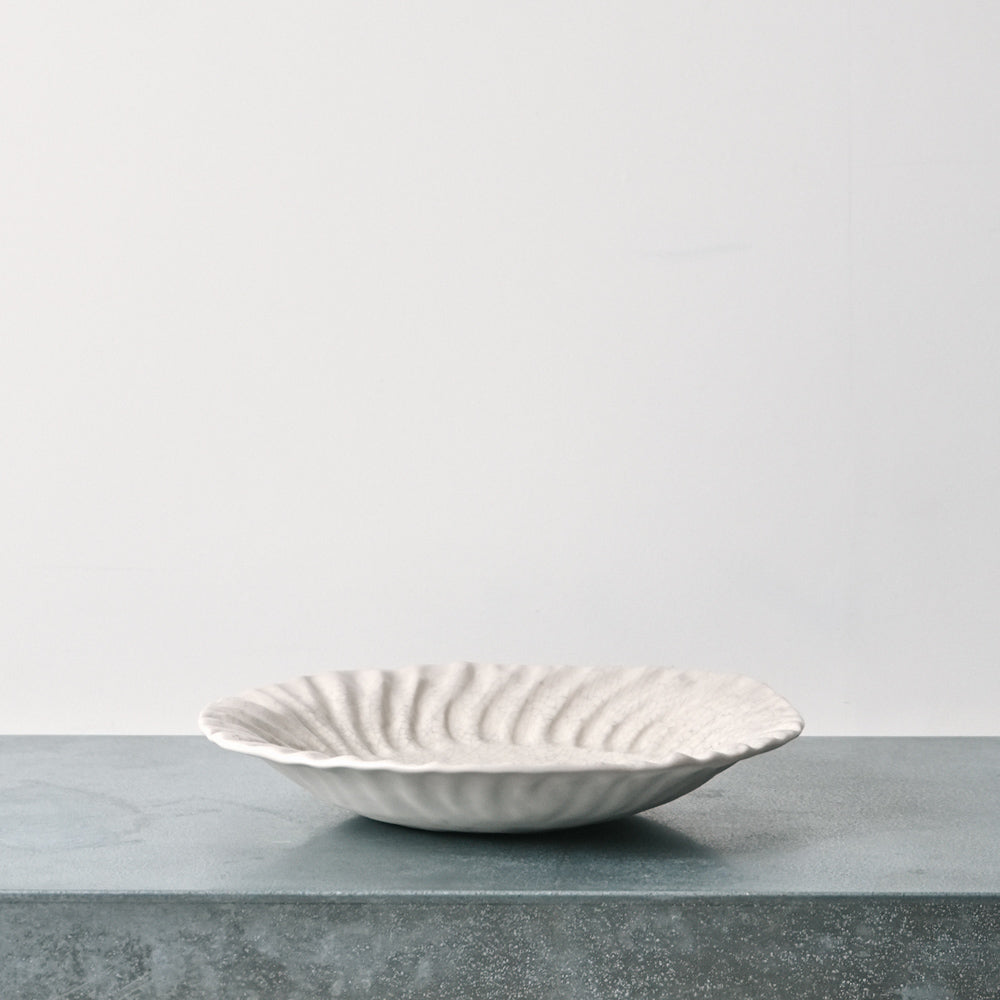 Grande assiette creuse - Quartz craquelé