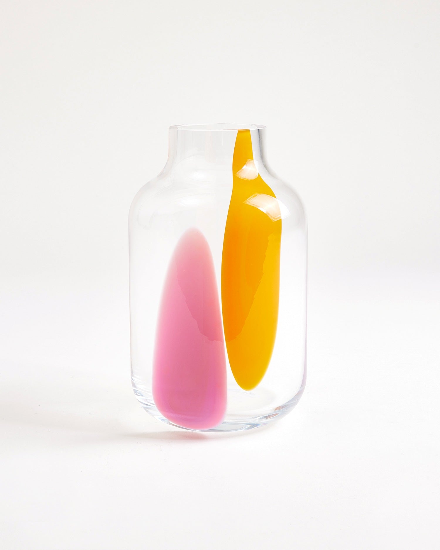 Nuno Glasvase M drops rosa orange