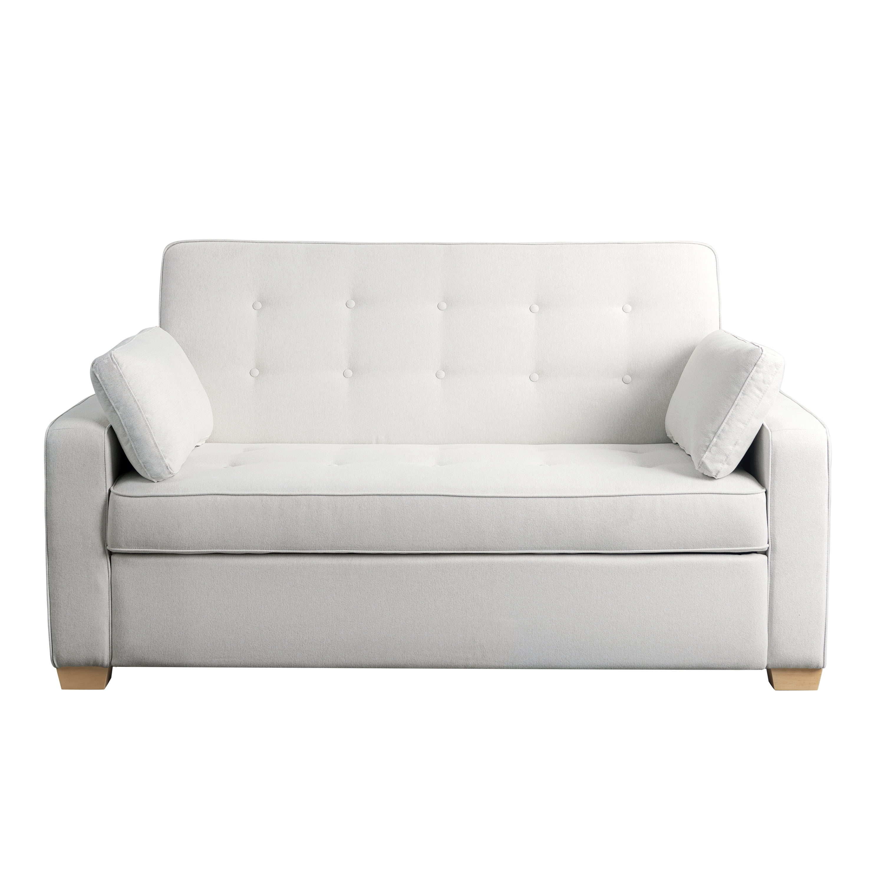 Serta Dream Convertibles Monroe Modern Polyester Convertible Queen Sofa Bed with Pillows Grey - Image 22