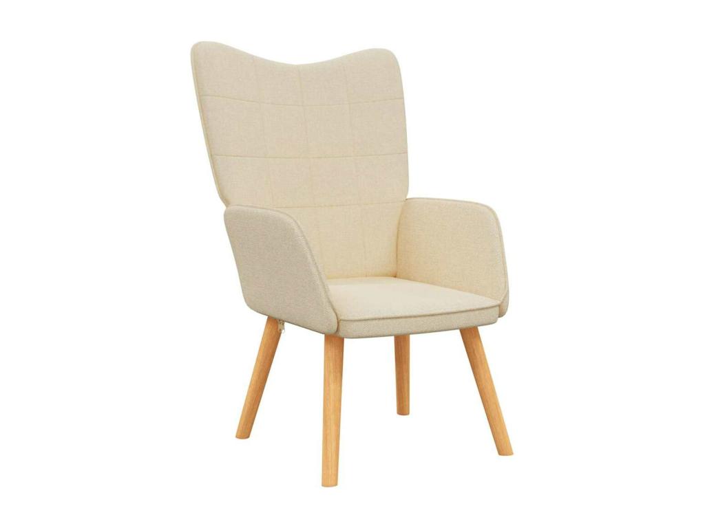 Sillón de relax de tela crema