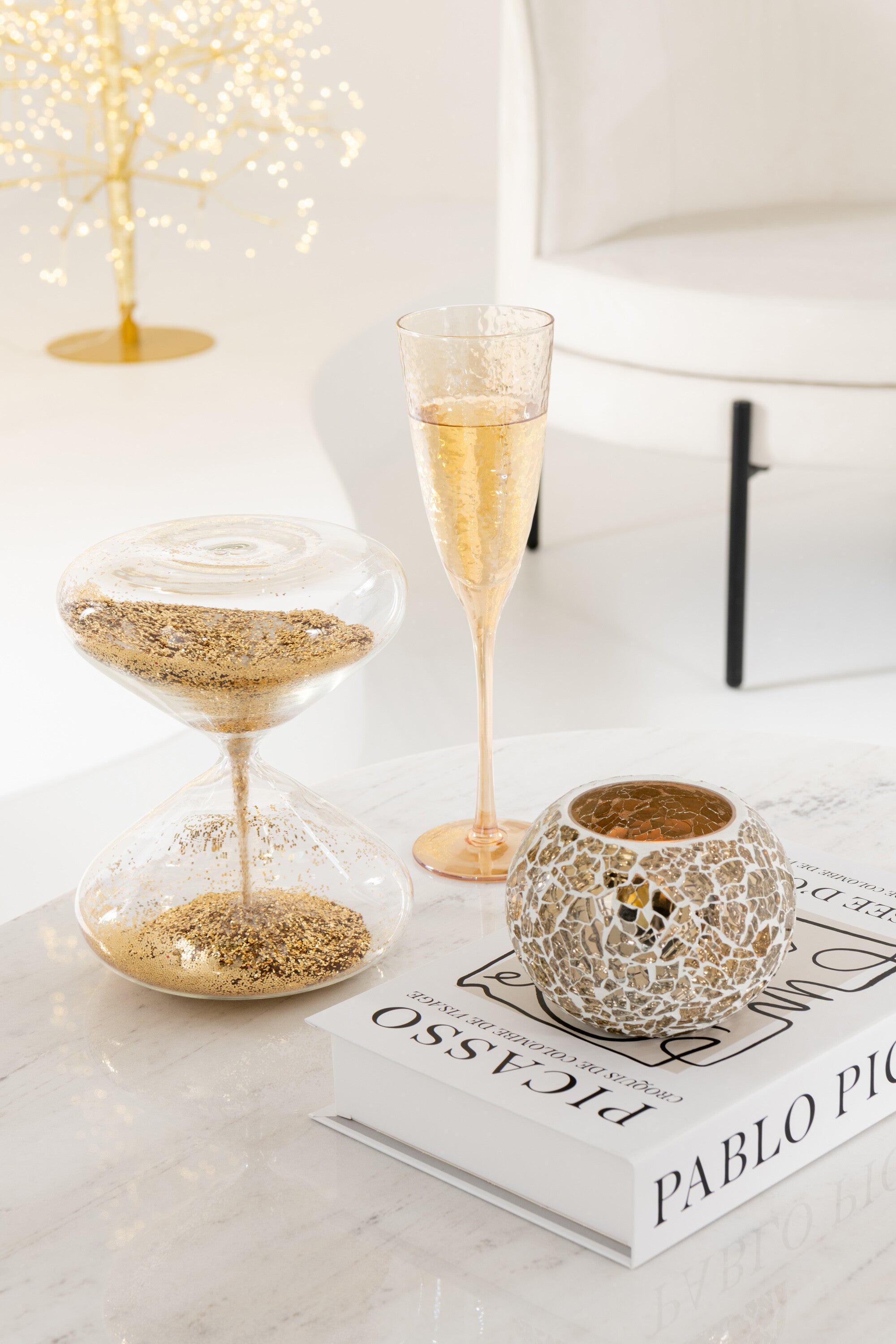 J-Line champagneglas - glas - goud