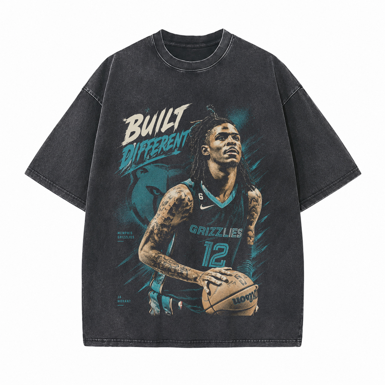 Built Different Printed Unisex Washed T-Shirt