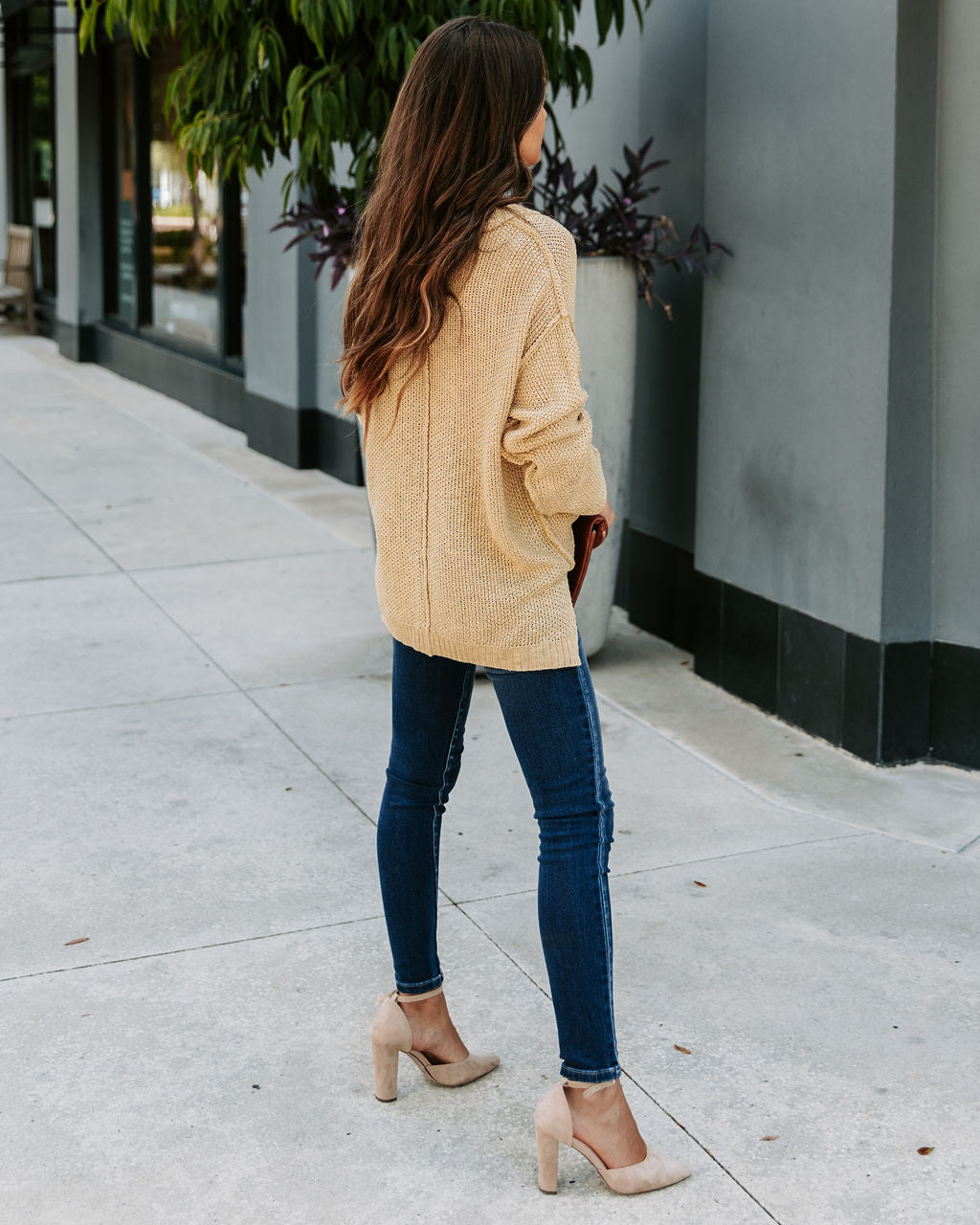 Stacey Knit Henley Sweater - Lemon - Se7enfashion