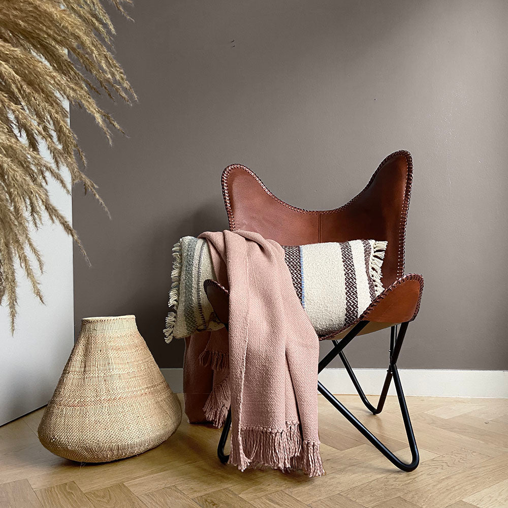 Malagoon Katoenen Plaid - Powder Pink