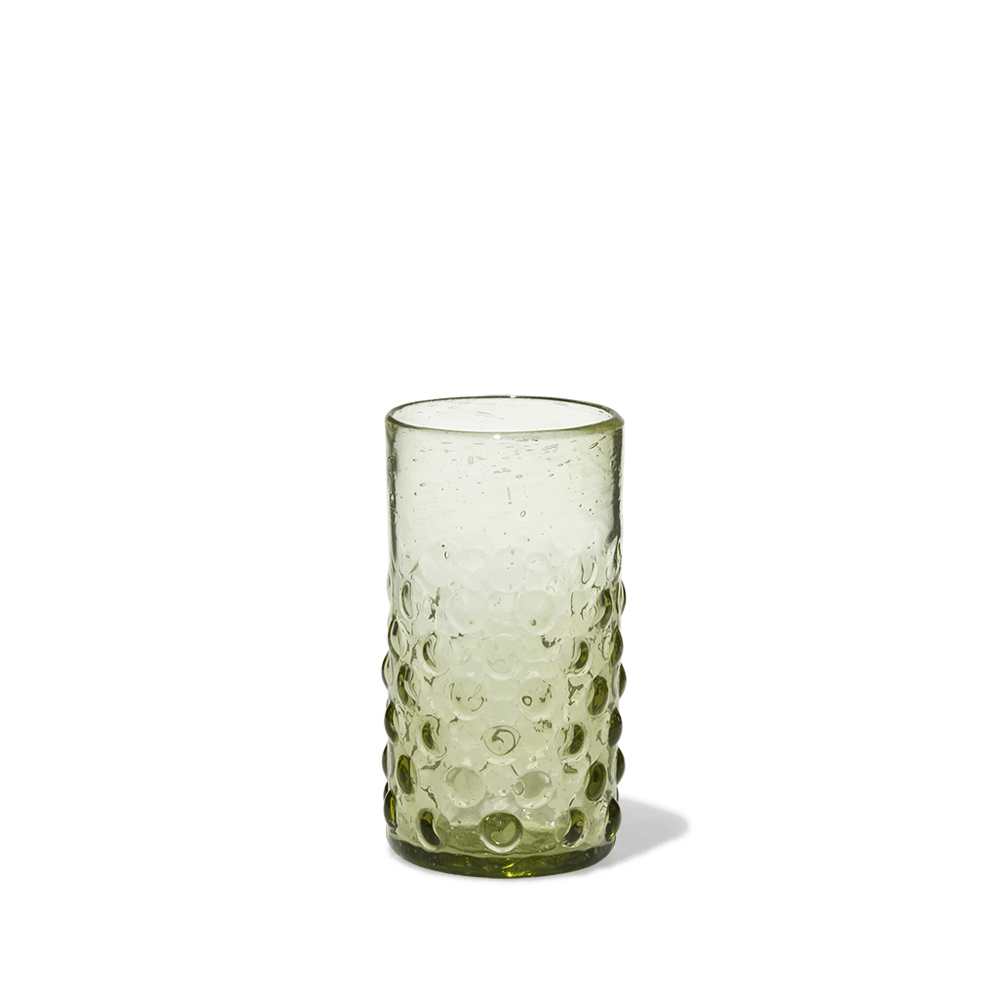 Verre Bulles en verre soufflé - Vert olive