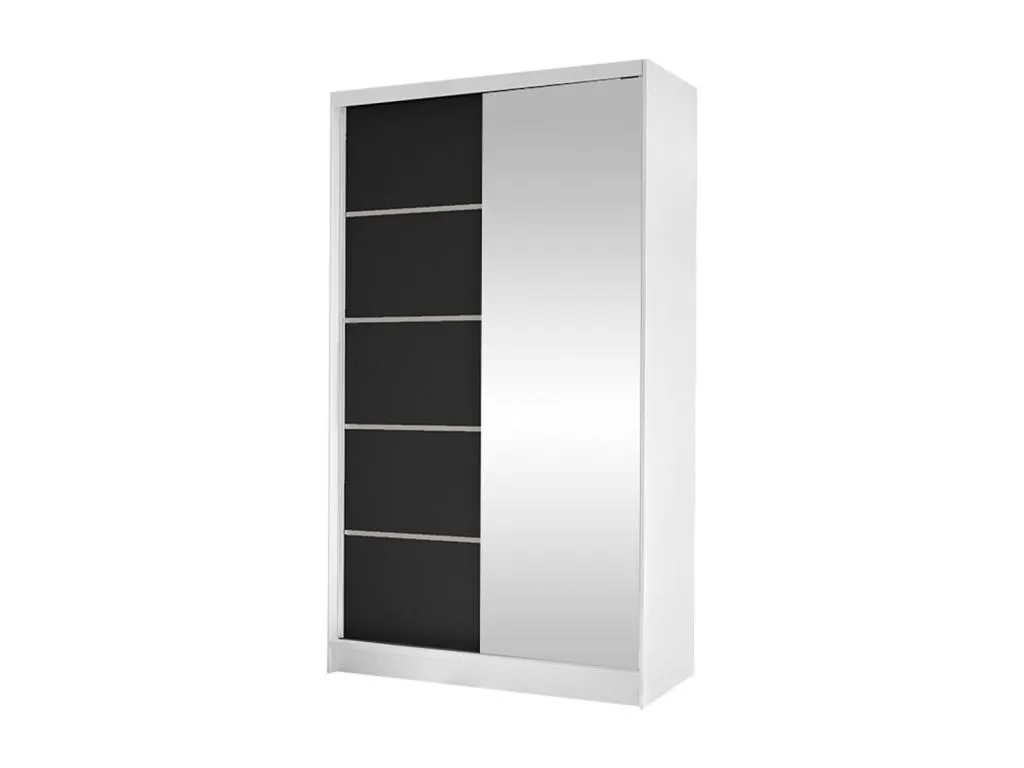 Armario Hogarve 167 Blanco | Negro 200x100x58cm Puertas de armario - Correderas 93300suub