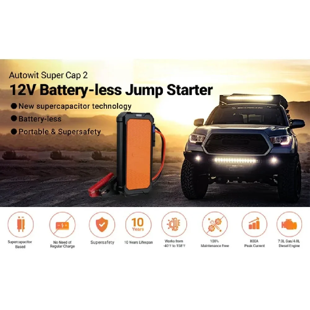 Autowit Battery-Less Portable Car Jump Starter With Carrying Case - SuperCap 2 - Image 2 Autowit Battery-Less Portable Car Jump Starter With Carrying Case - SuperCap 2 - Image 2