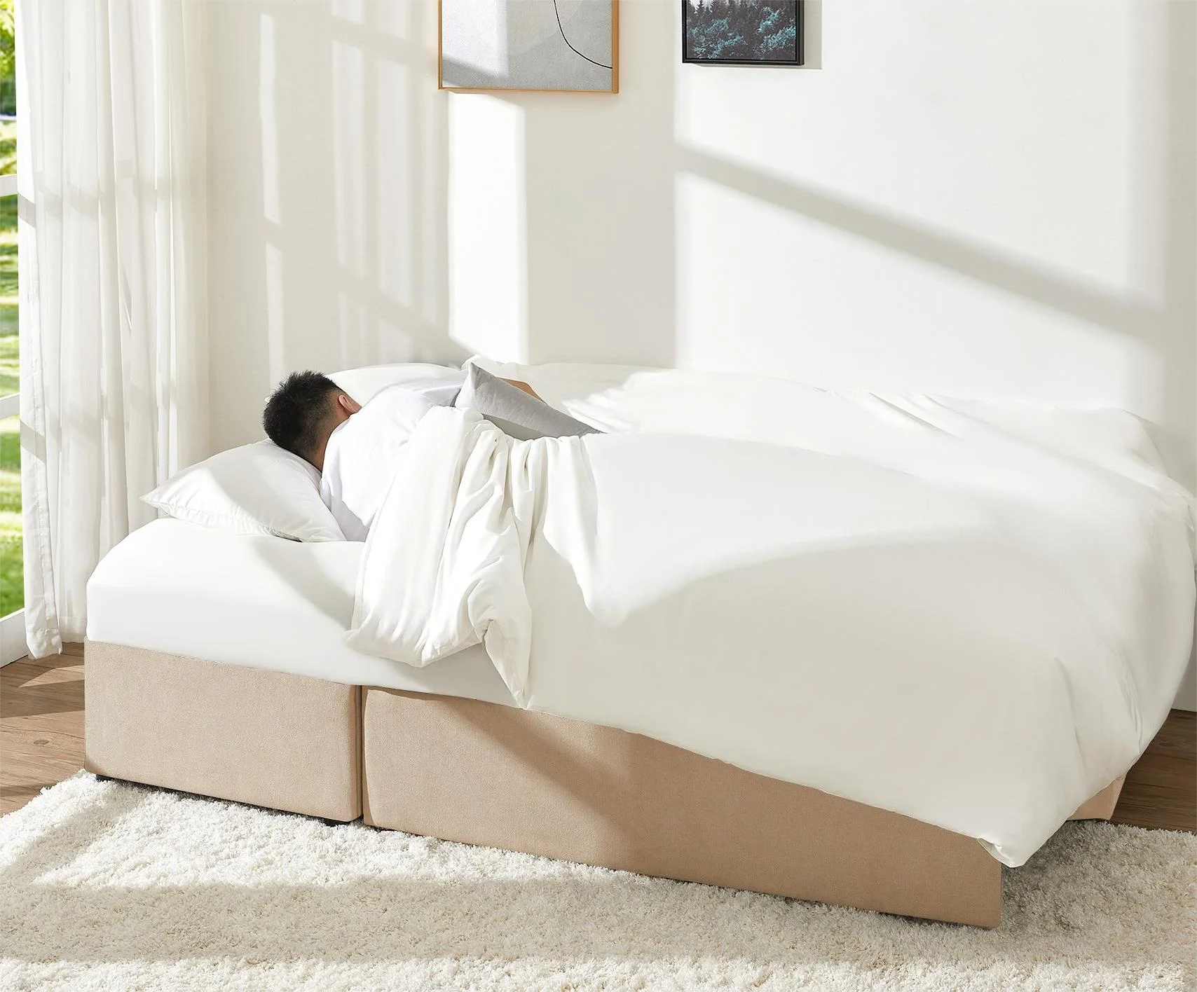 VANACC Sofa Bed, Adult Sleeper Sofa with Storage Chaise, Pull Out Couch for Bed Room, Gray Chenille - Image 19