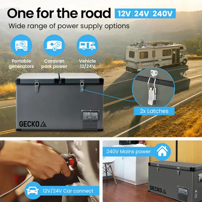 Gecko 75L Dual-Zone Portable Fridge Freezer - GK-FT7 - Image 5 Gecko 75L Dual-Zone Portable Fridge Freezer - GK-FT7 - Image 5