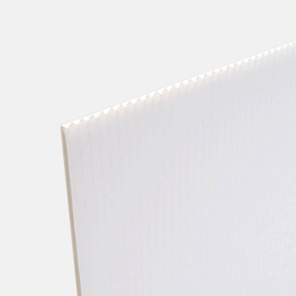 Coroplast 42069122 Plastic Cardboard 0.157-in T x 24-in W x 36-in L White Corrugated Plastic Sheet(White/36 in. X 24 in. X 0.157 in. (4mm))