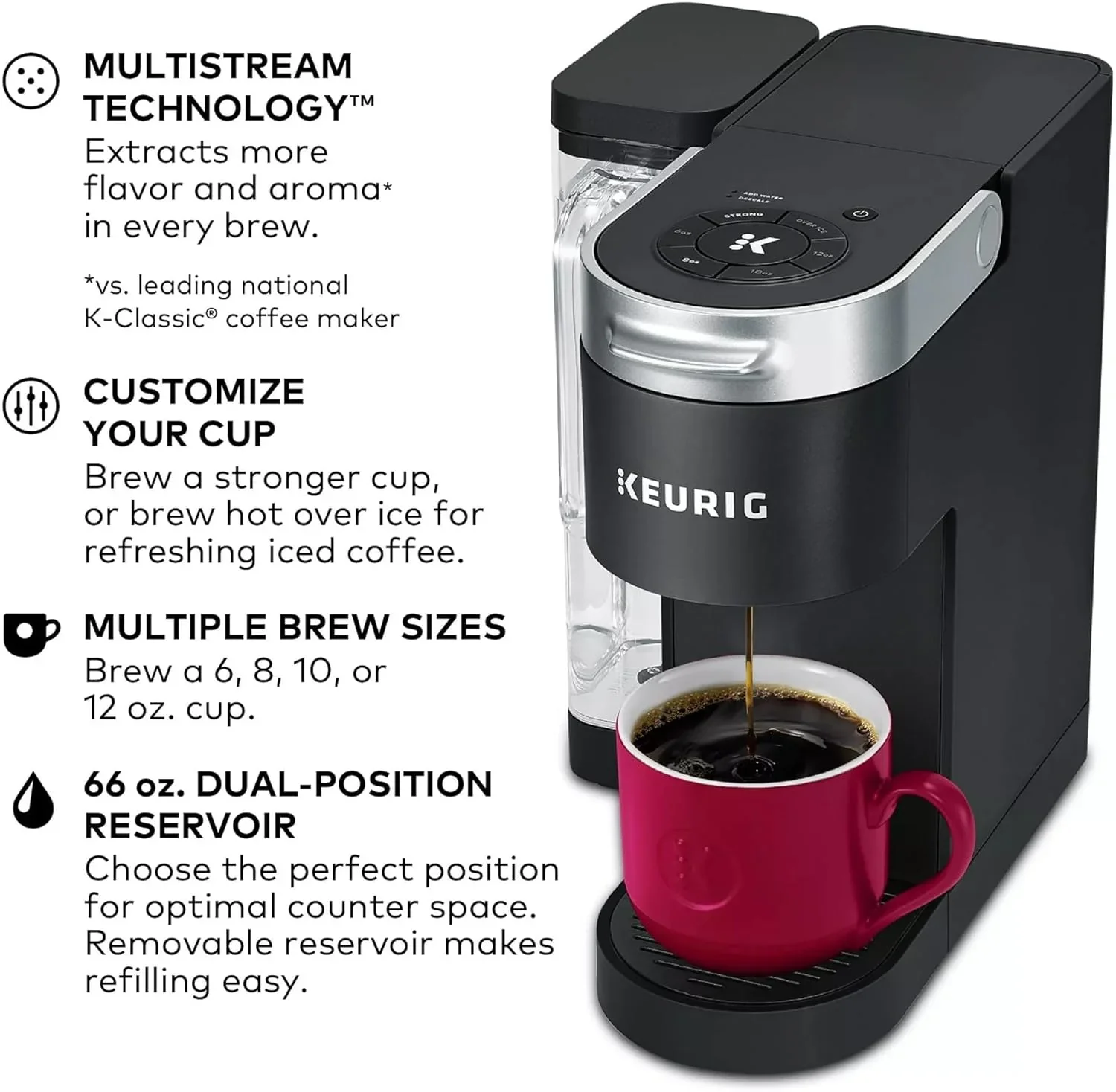 Restored Keurig KSK910BK K-Supreme Single Serve K-Cup Pod Coffee Maker, Black (Refurbished)