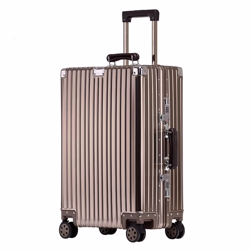All Aluminum Magnesium Carry on Luggage Airline Approved, Hardside Carry on Suitcase with TSA Lock, Zipperless Luggage Checked Luggage Metal Rolling Luggage for Travel, Business - Image 8