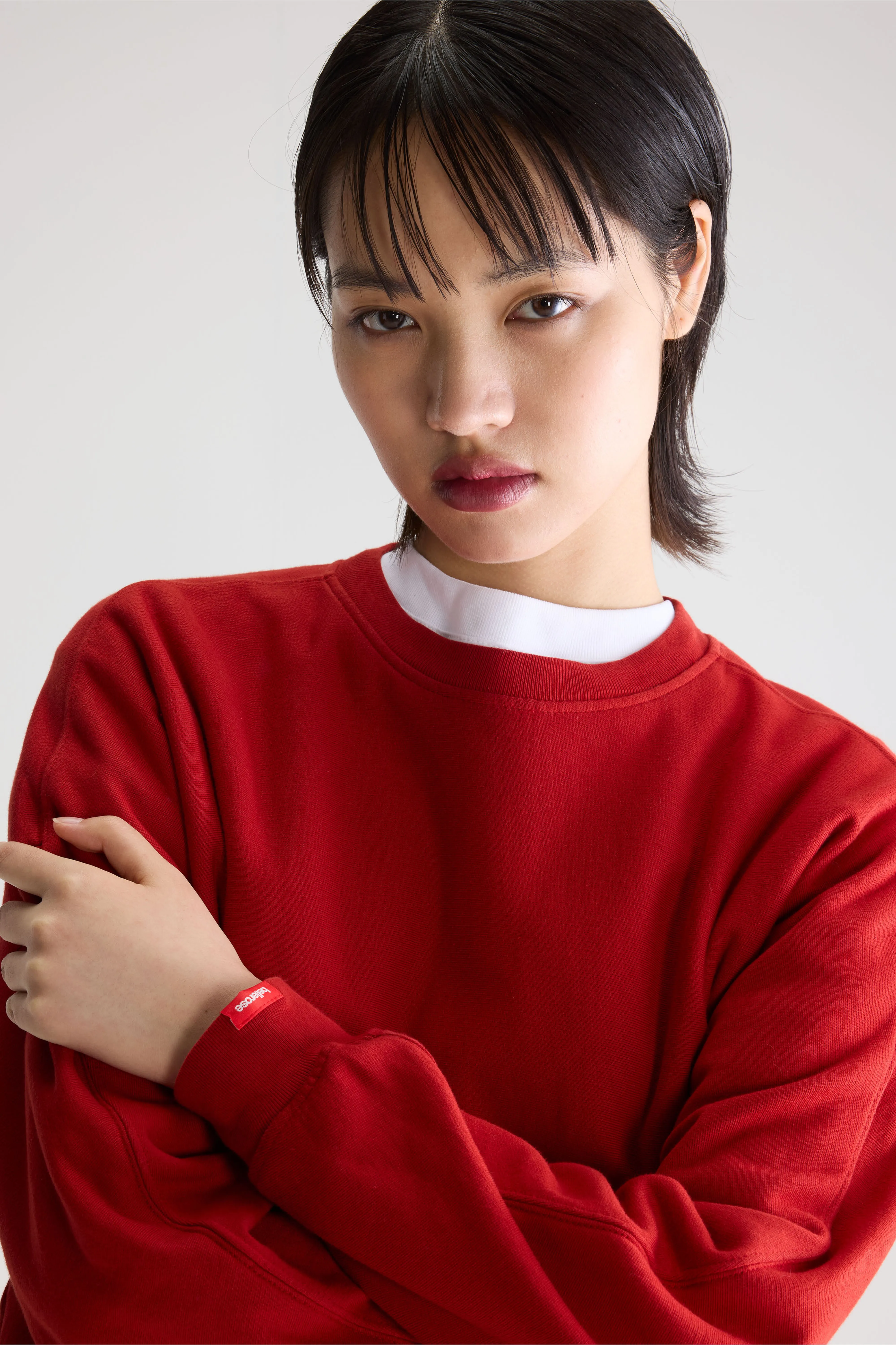 Bellerose Fuego cotton sweatshirt (261 / W / ECARLATE)